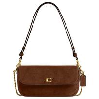Coach Brook 23 zomšos odos rankinė per petį Moteriška rankinė per petį Žalvario spalvos Šiltai ruda CDD05-B4WBR Basic Set (Bag+Dust Bag)