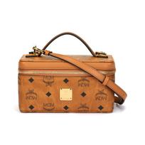 MCM Monogramos Klasikinis Odinis Kosmetikos Krepšys Moteriškos Rankinės Ruda MWRAAVI01CO001 Basic Set (Bag+Dust Bag)