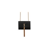 Saint Laurent Ysl Kate Airpods Kutas Atverčiamas dėklas Spaudė Grūdėta oda Peties Crossbody Ausinių krepšys Moteriški krepšiai Juodas 712449-BOW07-1000 Gift Set(Basic Set+Box+Shopping Bag)