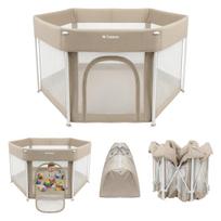 Sulankstoma kūdikių lovytė Tulano Cozy 30 Beige, su krepšiu, tinkleliu ir užtrauktuku, 6–36 mėn.