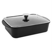 Kepimo indas granitinė su dangčiu stačiakampio formos GRANDE 4,4 l, 35x22,5 cm