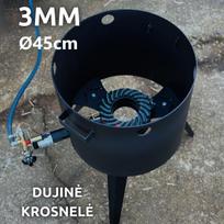 Krosnelė dujinė kazanui 16-22L / skersmuo 45cm / plienas 3mm