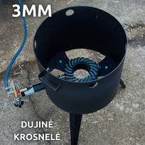 Krosnelė dujinė kazanui 8-12L / skersmuo 36cm / plienas 3mm
