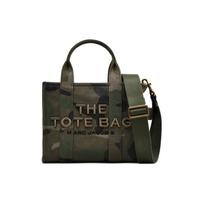 Marc Jacobs Camouflage rašto logotipas siuvinėtas drobės pirkinių krepšys Moteriški pirkinių krepšiai Armijos žalias 2S4HTT003H03C304 Basic Set (Bag+Tag)
