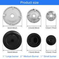 4Pcs Cooker Hat Set Oven Gas Hob Burner Crown Flame Cap For Kitchen For SABAF Stove Handles Lid Kit For Gas Stove Burners