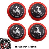 4 vnt. Skorpiono Automobilio Ratlankio Gaubteliai Abarth 133mm su Skorpiono Logotipu ratlankio centriniai gaubteliai Ženklelis Emblema Fiat500 Punto