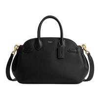 Coach Empire Carryall 28 Nuimamas logotipas Peties dirželis Odinė pirkinių krepšio rankinė Didelės moteriškos rankinės Juoda CU218-B4BK Basic Set (Bag+Dust Bag)