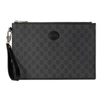 Gucci persipinantis logotipas drobės ir odos delninė vyriška delninė juoda pilka 672953-92TCN-1000 Basic Set (Bag+Dust Bag)