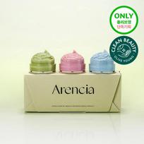 Arencia Gaivus Valiklis Mini Dovanų Rinkinys – Žalias, Erškėtuogių ir Mėlynas Veido Valiklių Trio 15g × 3 15g+15g+15g