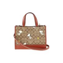 Coach X Peanuts Snoopy Dempsey 29 Classic Monogram Print Tote Bag Women Tote Brown CE862-IMT1O Basic Set (Bag+Dust Bag)