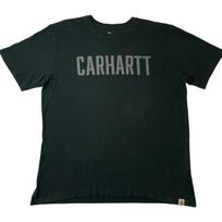 Carhartt Laisvo kirpimo marškinėliai vyriški dydis didelis L Juodi užrašyti logotipai Darbiniai marškinėliai S