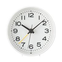 MUJI Analog Alarm Simple Design with Alarm Perfect for Bedrooms and Offices Clock, Function, Easy-to-Read Dial, balta