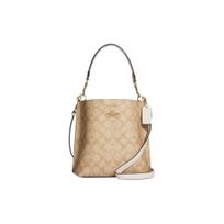 Coach Mollie klasikinė metalinė moteriška rankinė su logotipu, chaki spalvos, CA582-IMDQC Basic Set (Bag+Dust Bag)