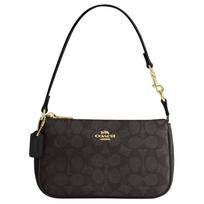 Coach Nolita 19 Vintažinis Klasikinis Monogramos Rašto Užtrauktuku Užsegama Sintetinės Odos Rankinė ant Peties Maža Moteriškos Rankinės CW426-IMXAQ Basic Set (Bag+Dust Bag)