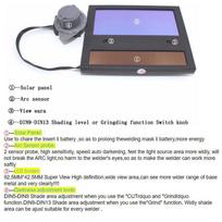 Automatinis saulės patamsėjimas Tig suvirinimo šalmas lęšių kaukė Apsauginiai akiniai automatikos filtras 1pcs