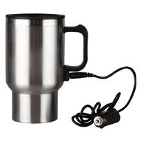 450ml Vehicle Heated Coffee Cup by Cigarette Lighter Plug Stainless Steel Hot Water Bottle 12V for Heating Water Coffee and Tea juoda