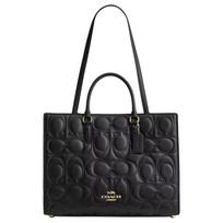 Coach Maggie 36 Signature Logotipo Odinė Rankinė Moteriškos rankinės Juoda CY672-IMBLK Basic Set (Bag+Dust Bag)