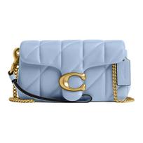 Coach Tabby 18 Klasikinis logotipas Dygsniuota Napa oda Pečių krepšys Mažas moteriškas pečių krepšys Žalvaris Mėlynasis varpelis CP018-B4PUB Basic Set (Bag+Dust Bag)