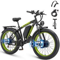 Elektrinis dviratis Kaijielaisi V3 1000Wx2 Variklis 26  Stori Ratai Suaugusiųjų Elektrinis Kalnų Dviratis 48V 23AH LCD Ekranas Shimano 21 Greitis mėlyna