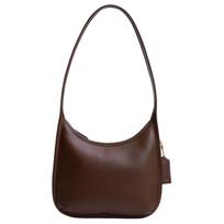 Coach Curve 23 Viršutinis užtrauktukas Odinė rankinė per petį Vidutinio dydžio Moteriškos rankinės Žalvario spalvos Klevo rudumo CAF11-B4MPL Basic Set (Bag+Dust Bag)