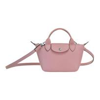 Longchamp Le Pliage Cuir 17 Avikailio Koldūno Formos Rankinė Mini Moteriškos Rankinės Dūminės Rožinės 1500757P13 Basic Set (Bag+Dust Bag)