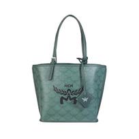 MCM Himmel Aw24 Laurų Lapo Logotipas Lauretos Klasikinis Raštas Dirbtinės Odos Mini Rankinė Moteriškos Rankinės Žalia MWPESAC02G0001 Basic Set (Bag+Dust Bag)