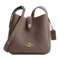 Coach Hadley 20 logotipas Užtrauktukas Tamsi kišenė Odinė Pečių Crossbody krepšys Mažas Moteriški krepšiai Ruda CAL60-IMV2R Basic Set (Bag+Dust Bag)