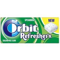 Kramtomoji guma ORBIT Refreshers Spearmint, becukrė, mėta, 18 g