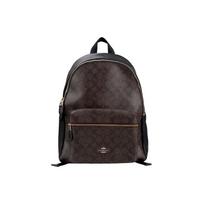 Coach Charlie 30 Klasikinis monogramos drobės kuprinė Didelė moteriška kuprinė Tamsiai ruda 58314-IMAA8 Basic Set (Bag+Dust Bag)
