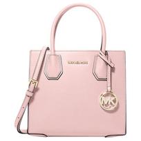 Michael Kors MK Mercer Logo Vintage Vienspalvė Akordeono Formos Peties Rankinė per Kūną Moteriškos Rankinės Vyšnių Žiedų Rožinė 35S1GM9M2L-648 Basic Set (Bag+Dust Bag)