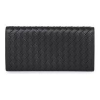 Bottega Veneta pintinė ilga sulankstoma piniginė su 10 kortelių skyrelių Unisex piniginė Juoda 156819-V4651-1000 Box(Basic Set+Box)