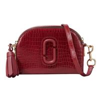 Marc Jacobs Vintažinis Kutų Logotipas Krokodilo Rašto Pečių Krepšys Moteriški krepšiai Bordo H164L01RE21-618 Basic Set (Bag+Tag)