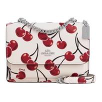 Coach Cherry Print Leather Chain Shoulder Bag Small Women shoulder bag White CY717-SVCAH Basic Set (Bag+Dust Bag)