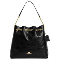 Coach Evelyn 36 Dygsniuotos Detalės Odinė Rankinė Didelė Moteriškos rankinės Juoda CCZ81-IMBLK Basic Set (Bag+Dust Bag)