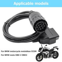 Bluetooth OBD2 BIMMER kodavimo įrankis Transporto priemonėms ir motociklams MOTOSCAN Plus 10 kontaktų motociklo kabelis BMW motociklo priedams juoda