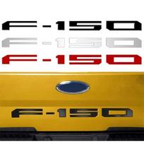 Lipnios F150 galinio dangčio įdėklo perdangos raidės, 3D F150 emblema, galinio bagažinės dangčio lipduko raidės, skirtos F150 2018 2019 m. (Chrome) sidabras