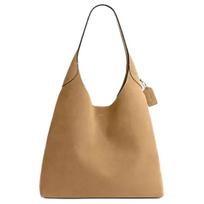 Coach Brooklyn 39 Logotipo Suede Rankinė Didelė Moteriška tote rankinė Smėlio spalvos CW636-B4SN Basic Set (Bag+Dust Bag)