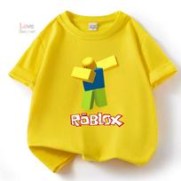 Boys Game Robloxing kid T-shirt Sports Cotton T-shirt Child Cartoon unisex Short sleeve Casual Street Harajuku Clothes 100