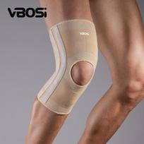 1 Pc High Elasticity Knee Support Brace Open Patella With Spring Bars For Pain Relief M
