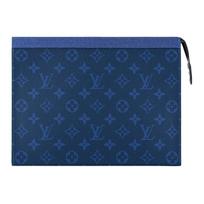 Louis Vuitton Pochette Voyage Classic Monogram Nešiojama užtrauktuku kosmetinė vidutinio dydžio vyriška kosmetinė Mėlyna M30423 Basic Set (Bag+Dust Bag)