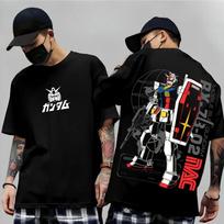 Japoniški Anime Mobilūs Šarvai RX782 Gundam Vasariniai Trumpomis Rankovėmis Medvilniniai Spausdinti Marškinėliai Vyrams Moterims Harajuku Y2k Tėvų ir Vaikų T-shirt Viršūnės S