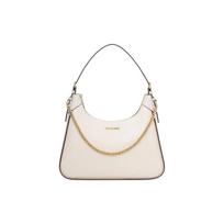 Michael Kors MK Wilma odinė rankinė su logotipu, peties rankinė, didelė moteriška rankinė, kreminė 35H3G3WL3L-LTCREAM Basic Set (Bag+Dust Bag)