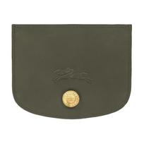 Longchamp Épure Embossed Logo Leather Card Holder Women accessories Khaki 30031HFY892 Basic Set (Bag+Dust Bag)