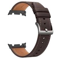 For Samsung Galaxy Watch 8 40mm 44mm Strap Leather Watchband For galaxy Watch 8 Classic 46mm Band Replacement Bracelets Correa Watch 8 40-44-46mm tamsiai ruda-juoda spalva