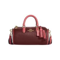 Coach Lacey 19 Rankinė su užtrauktuku viršuje Odinė cilindrinė rankinė Moteriška rankinė Bordo spalvos CB876-IMMZI Basic Set (Bag+Dust Bag)