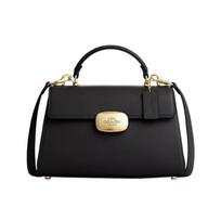 „Coach Eliza 27“ moteriška rankinė su viršutine rankena, pagaminta iš veršiuko odos, didelė juoda CP006-IMBLK Basic Set (Bag+Dust Bag)