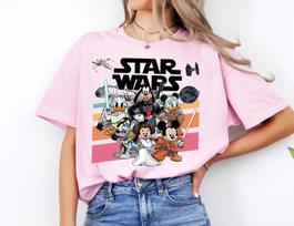 2026 Vasaros Retro Disney Mikis ir Draugai Žvaigždžių Karai Marškinėliai Gegužės 4-oji Tegul Būna Su Tavimi Marškinėliai Disney 100% Grynos Medvilnės Spausdintas T-shirt 4XL