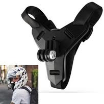 Juodas Motociklo Šalmo Smakro Dirželio tvirtinimas GoPro Hero 8/7/6/5, Pilno Veido Motociklo Šalmo Smakro tvirtinimo laikiklis, Reguliuojamas dirželis United States