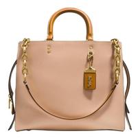 Coach Rogue 31 vientisos odos peties rankinė per petį tote krepšys Moteriškos rankinės Smėlio spalvos 27055-OLEQO Basic Set (Bag+Dust Bag)