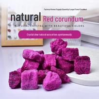 Natūralus raudonasis korundas žalias akmuo kristalas namų ir biuro dekoravimo ornamentams 1-2cm 100g natūrali